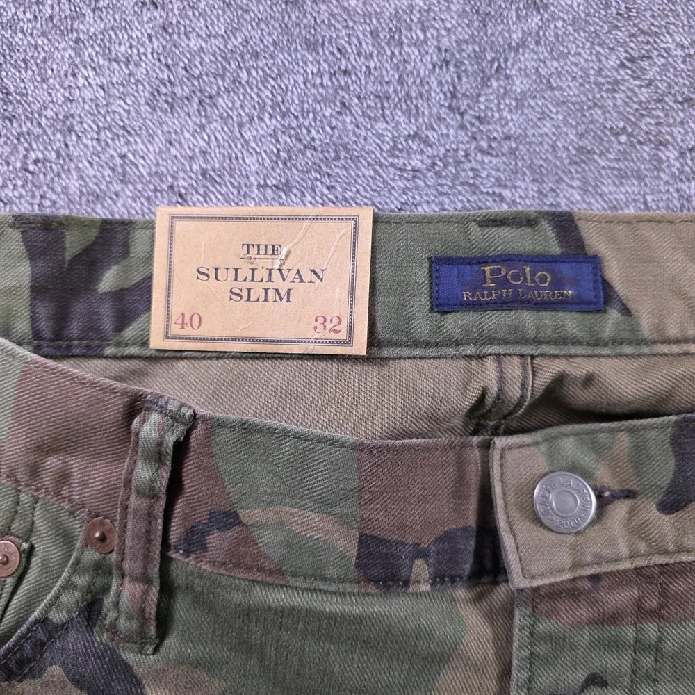 Polo Ralph Lauren Sullivan Slim Camo Jeans Mens 40x32 Camouflage Pony Hunting
